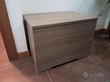 1 comodino rovere grigio