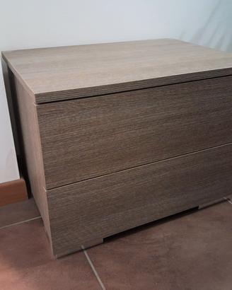1 comodino rovere grigio