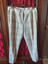 Pantaloni Intrend  pizzo sangallo. Taglia 46