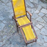 Sedia sdraio in legno anni 50'