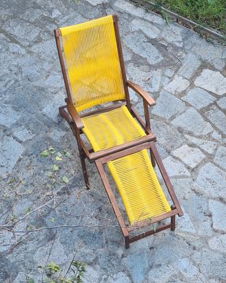 Sedia sdraio in legno anni 50'