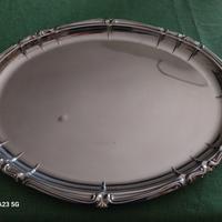 Vassoio acciaio argentato