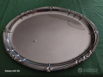 Vassoio acciaio argentato