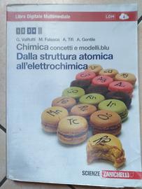Chimica concetto  e modelli. blu, dalla struttura 