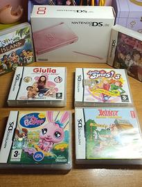 Nintendo Ds Lite Rosa + 6 Giochi 