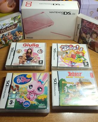 Nintendo Ds Lite Rosa + 6 Giochi 