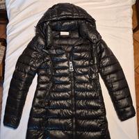 piumino lungo nero lucido Monte Cervino