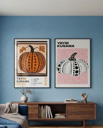 Set 2 Poster Yayoi Kusama Pumpkin Series Wall Art