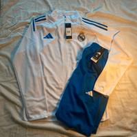 Tuta Real Madrid Adidas  Blu/bianca Taglia M