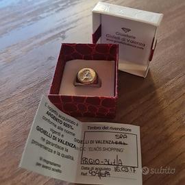 Anello argento con lettera