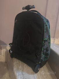 Zaino invincta mimetico con ruote, semi nuovo