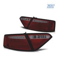 FANALI AUDI A5 07-11 LIGHT BAR ROSSO FUMÉ