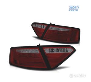 FANALI AUDI A5 07-11 LIGHT BAR ROSSO FUMÉ