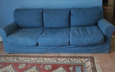 Divano tre posti originale Campeggi Tait azzurro