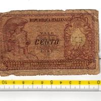 Banconota REPUBBLICA ITALIANA 100 LIRE 1951 ITALIA