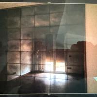 Specchiera anticata con cornice legno grande dimen