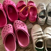5 paia scarpe e ciabatte varie misure