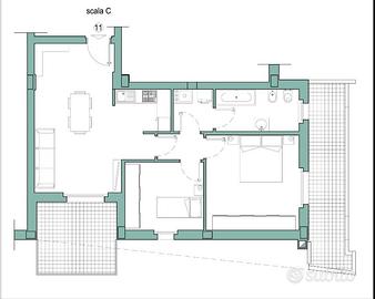PE DC11 Appartamento trilocale 50 mt dal mare