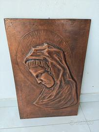 Quadro in rame sbalzato Madonna