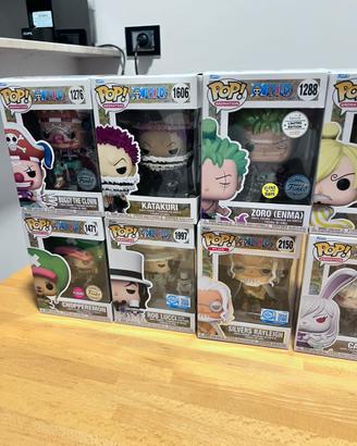 Funko pop one piece di Barbabianca, Lucci, Garp