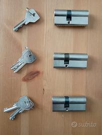 3 cilindri Cisa doppia serratura 