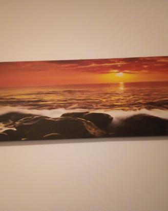 Quadro Panorama Tramonto sul  mare stampa su tela