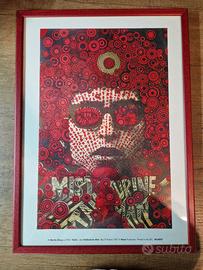 Poster Bob Dylan incorniciato, cornice rossa