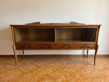 Vetrinetta credenza vintage in legno (Anni '60)