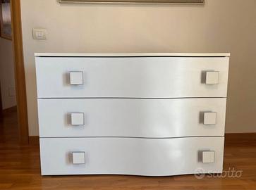 Comò colore bianco 3 cassetti