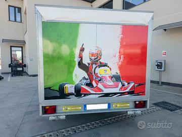 Carrello box porta-kart Birel Art– 4 Kart