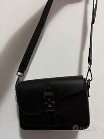 Borsa a Tracolla Nera Donna Fibbia Clip