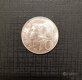 MONETA 10 SCHILLING ARGENTO