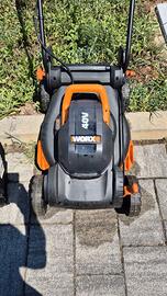 TAGLIA ERBA A BATTERIA WORX WG 743 E + Kit power