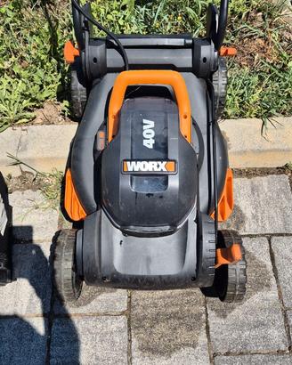 TAGLIA ERBA A BATTERIA WORX WG 743 E + Kit power