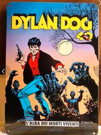 Dylan dog targa metallica celebrativa dei 40 anni