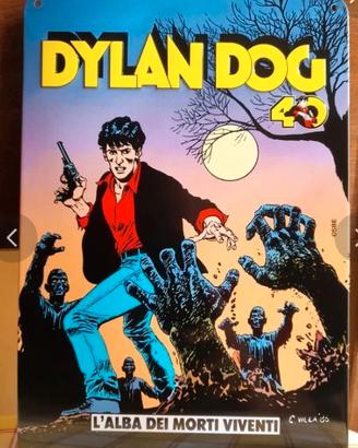 Dylan dog targa metallica celebrativa dei 40 anni