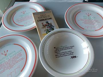 Piatti da collezione Tognazzi e libro 