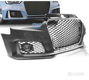 PARAURTI ANTERIORE AUDI A3 8V 12-16 LOOK RS3 CROMO