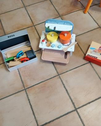 Giochi in legno bambini cucina trenino