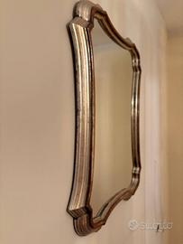 Specchio vintage cornice doglia argento