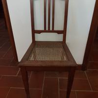 sedia con seduta in paglia di vienna