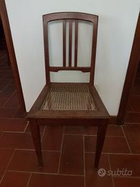 sedia con seduta in paglia di vienna