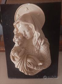 Quadro rialzato raffigurante Madonna con Gesù 