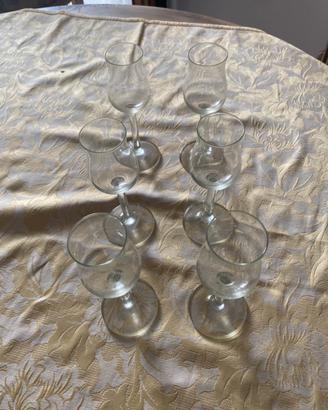 Set 6 bicchieri da liquore anaro cristallo