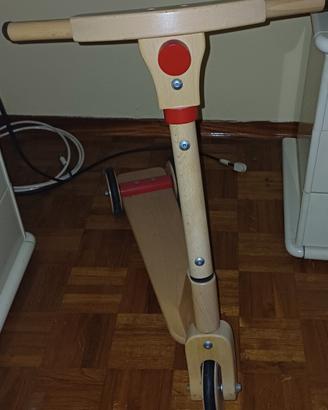 monopattino in legno nuovo 