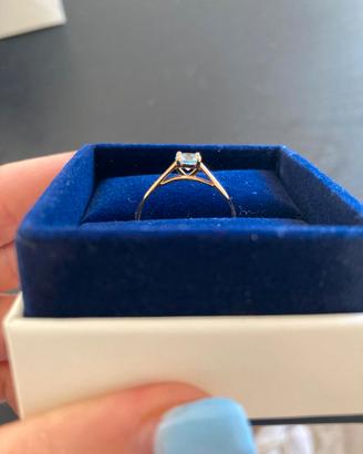 anello oro con zirconii