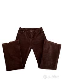 Pantalone a coste marrone