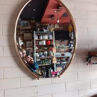 specchio in ottone