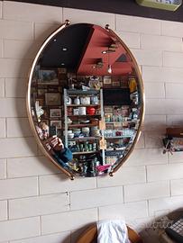 specchio in ottone