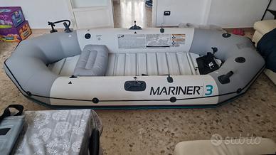 intex mariner 3 + motore elettrico batteria 
